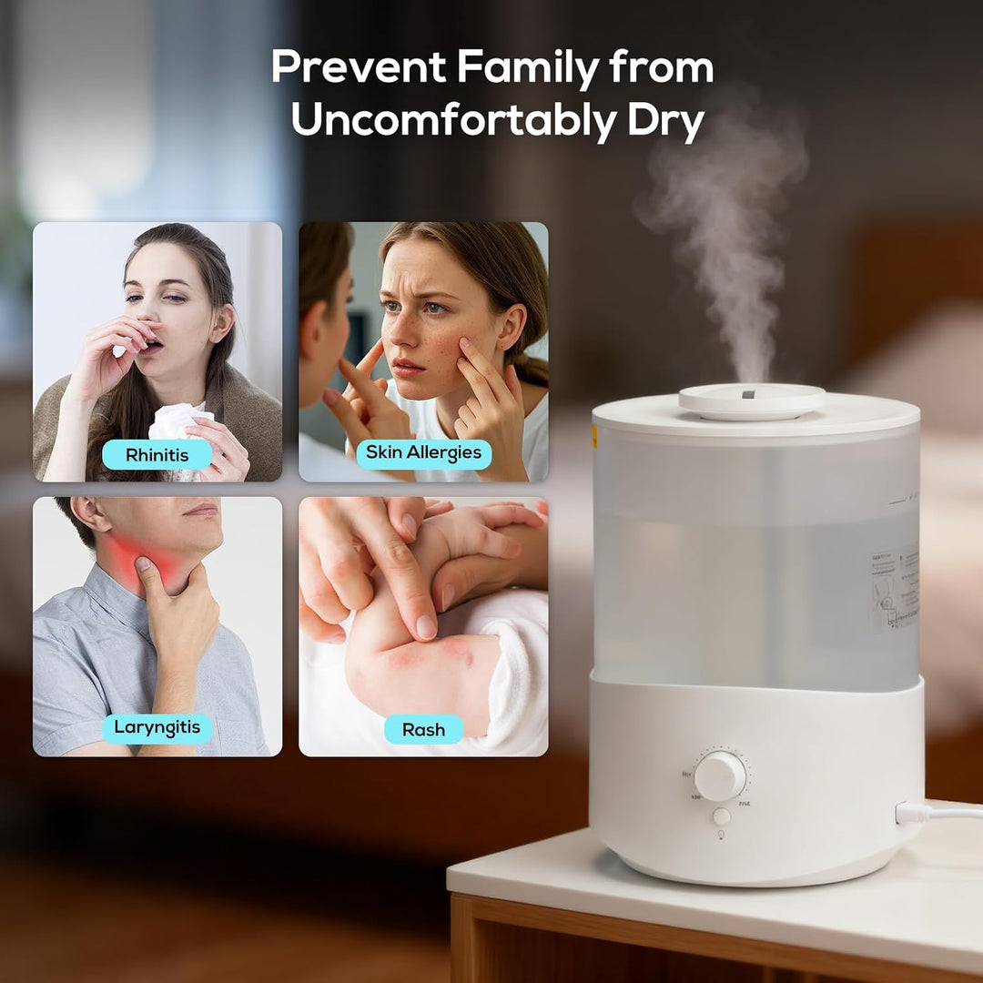 Romon Luftbefeuchter, Aroma Diffuser Humidifier für Schlafzimmer Kinderzimmer und Pflanzen mit 360°
