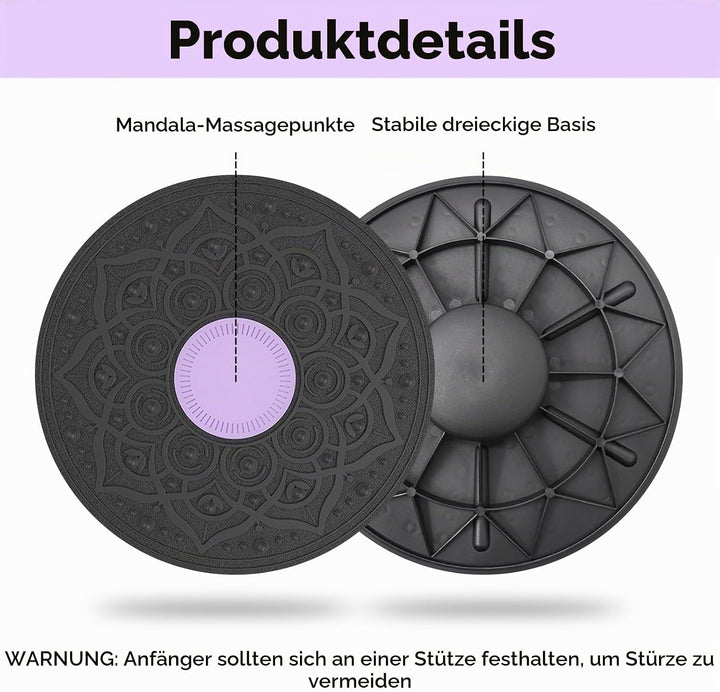 Balance Board,Wackelbrett,30 cm Rockerboard mit Rutschfester Unterseite, Rehabilitations- und Fitnes