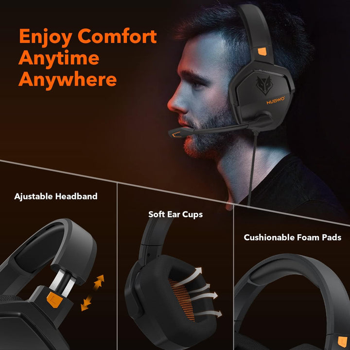 NUBWO N16 Gaming Headset – Mikrofon mit Geräuschunterdrückung, Stereo Sound und Komfortables Design