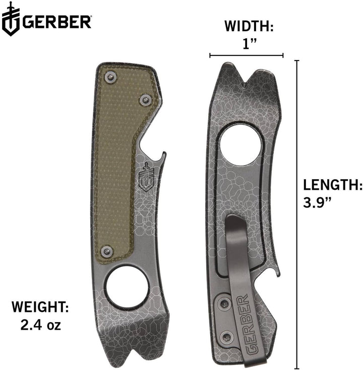 Gerber Multi-Tool mit 6 Funktionen, Chonk, Mit Gürtel-Clip und Flaschenöffner, Gewicht: 68 g, Länge: