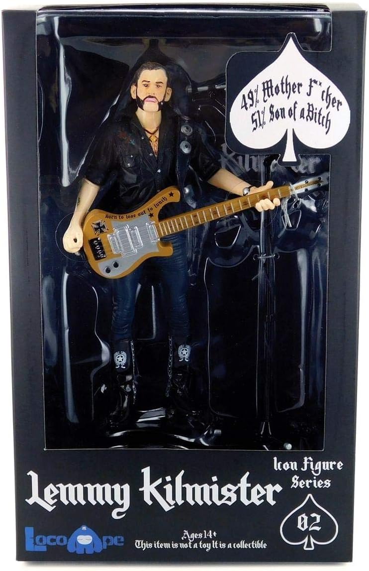 Motorhead Figur von Lemmy Kilmeister mit Rickenbacker Gitarre.