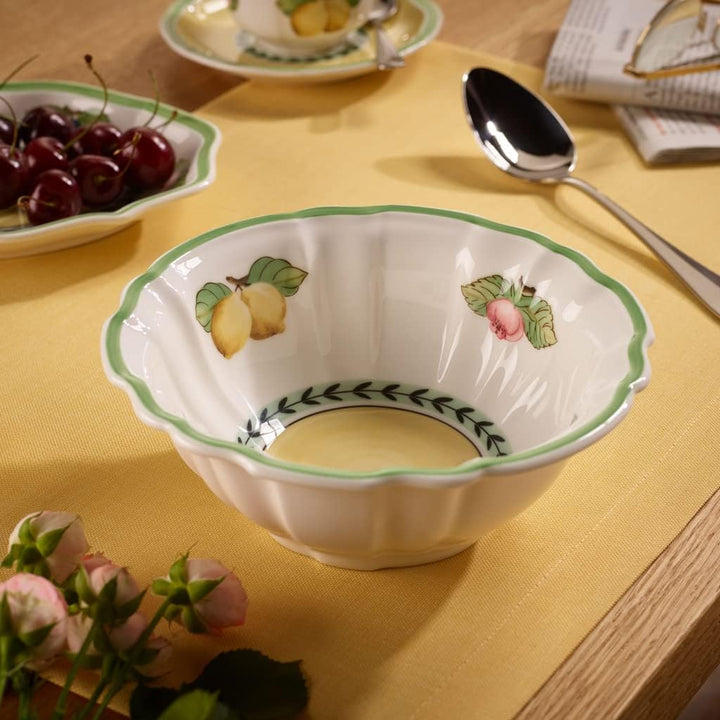 Villeroy und Boch French Garden Fleurence Geschwungene Schale, Premium Porzellan, Weiss/Bunt
