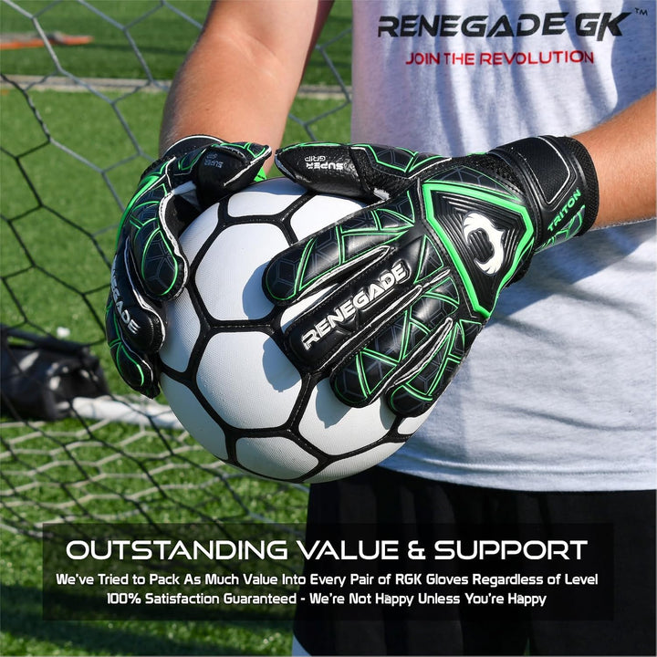 Renegade GK Triton Torwarthandschuhe mit Microbe-Guard (Grössen 5-11, 3 Modelle, Stufe 2) Pro-Tek Fi