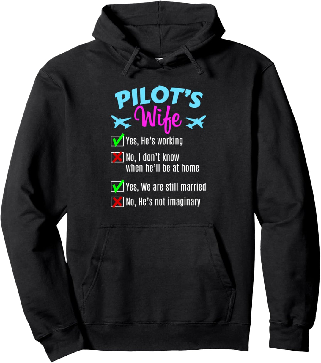 Lustige Pilotenfrau Pullover Hoodie