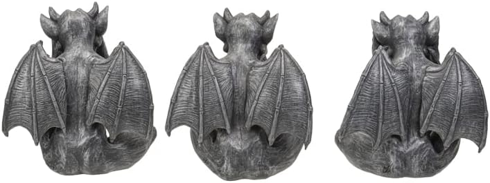 Pacific Giftware Gargoyle Figuren Set Nichts Böses sehen hören Sagen | Lustige Fantasy Deko