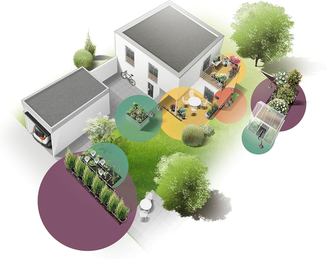 Gardena Micro-Drip-System Tropfbewässerung Set Hecke/Sträucher (25 m): Starter-Set sofort einsatzber