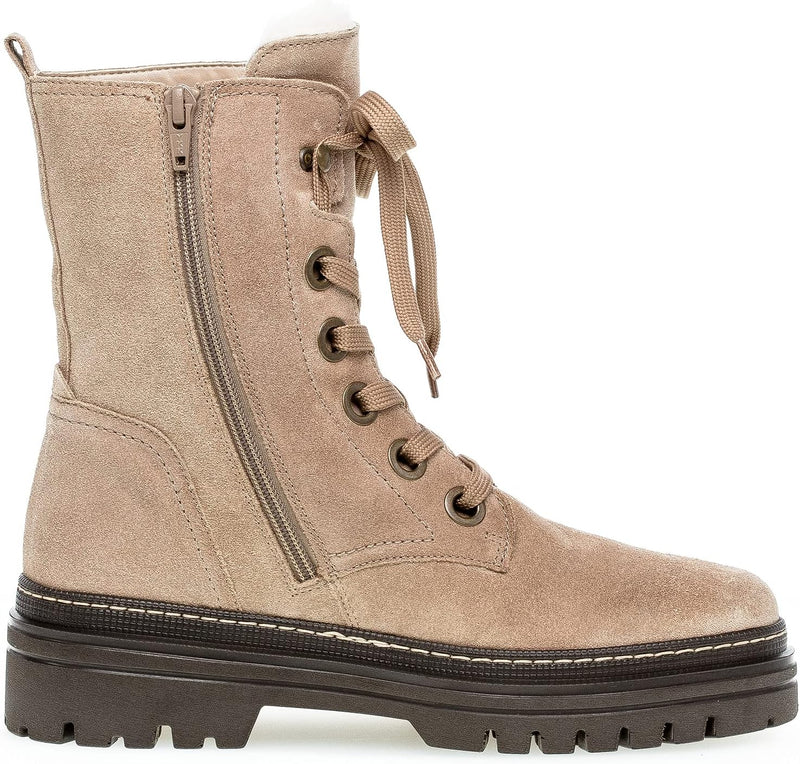 Gabor Damen Combat Boots, Frauen Biker- und Combat Boots 37.5 EU Beige Desert, 37.5 EU Beige Desert