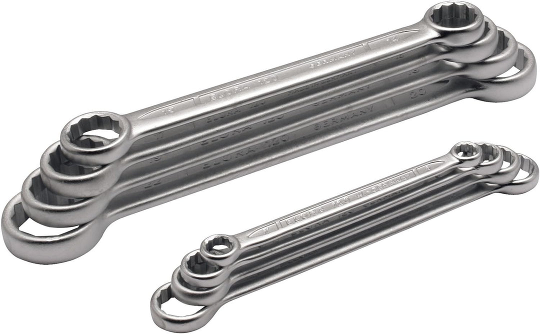 Elora Doppelringschlüssel-Satz, gerade DIN 837, 8-teilig, 6-22 mm, 120S 8M