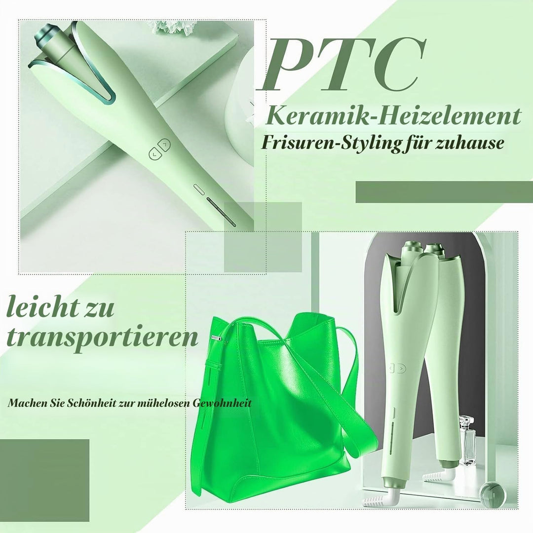 Automatischer Lockenstäbe, Reisegrösse Waver, Keramikbeschichtung Vielseitige Lockenstäbe, 4 Einstel