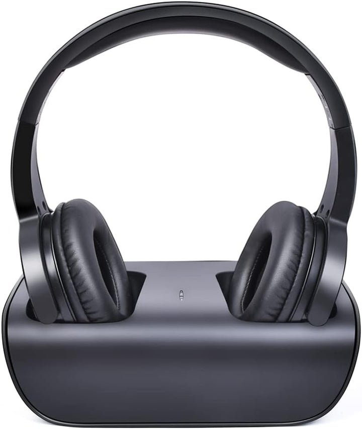 Funkkopfhörer für Fernseher, On-Ear Kabelloser TV Kopfhörer mit RF Sender Ladestation mit Reichweite