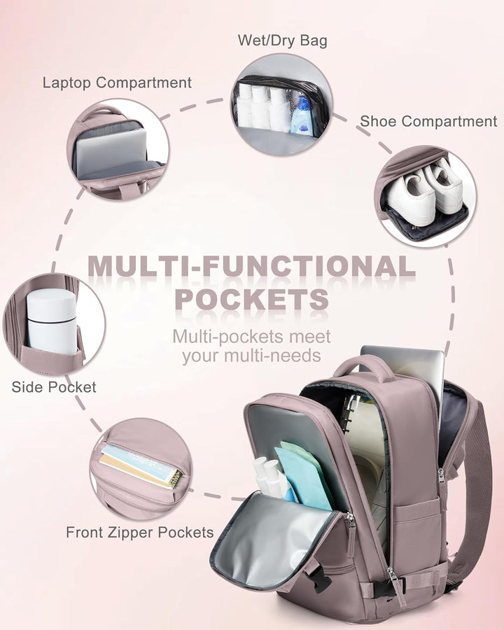 SZLX Grosser Reiserucksack Damen,Vakuum Rucksack mit Pumpe Ryanair Handgepäck 40x30x20 Herren, Wizza