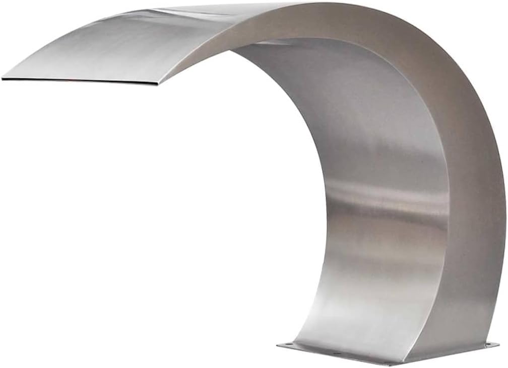Schwalldusche Edelstahl Schwallbrause Pool Wasserschwall Schwimmbad, Silber 30x60x45 cm,ohne LED 30x