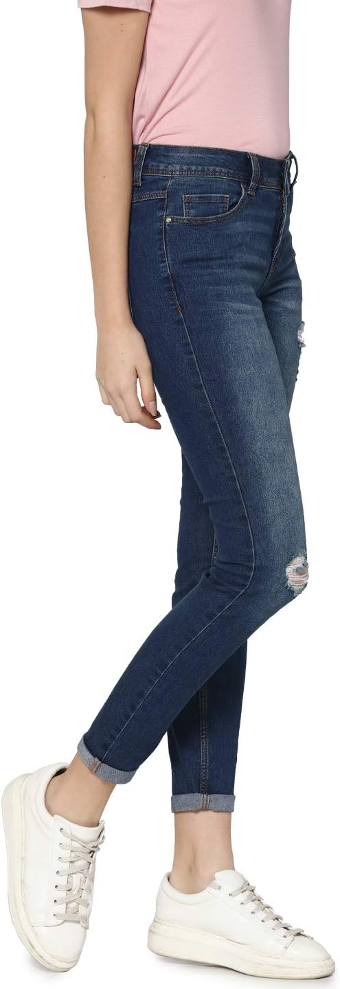 JACQUELINE de YONG Damen Skinny Jeans jdyFlora blau W 30 L 32
