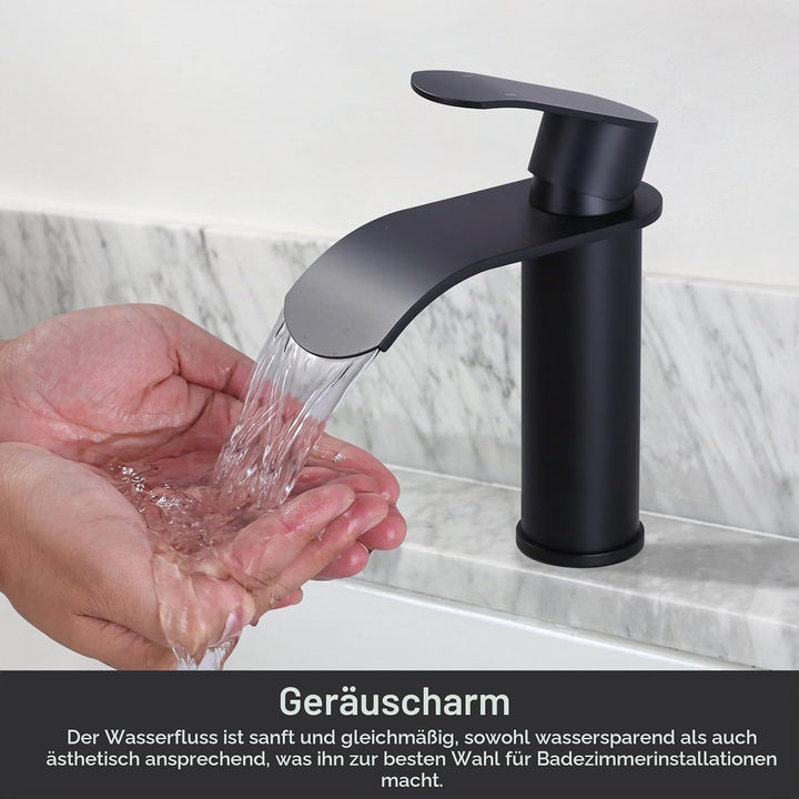 ARCORA Wasserhahn Bad, Hochdruck Waschtischarmatur wenig Lärm aus Edelstahl Einhandmischer Waschbeck