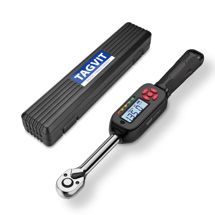 Drehmomentschlüssel Digital 3/8 Zoll,6.8-135Nm Hochleistungs Digitaler Drehmomentschlüssel,±2% Fehle