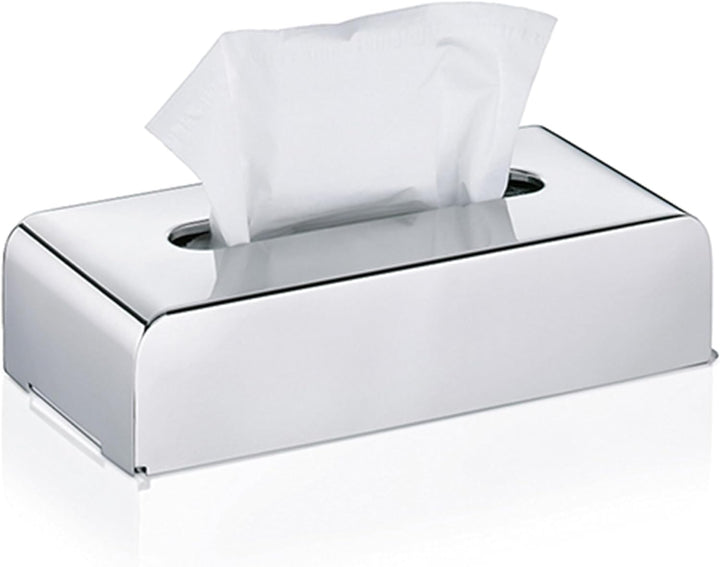 Kela 22860 Kosmetiktuchbox mit Wandhalterung, 27x 12,5X 7cm, Edelstahl 18/10, Faber, Silber Glänzend