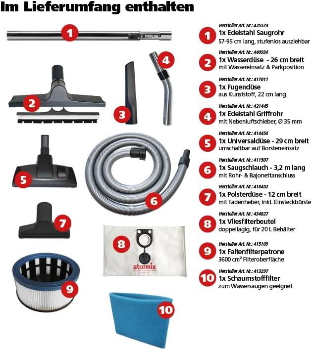 Starmix Reinigungssauger uClean LD-1420 HMT, höchst vielseitiger Nass- und Trockensauger für Flexibl