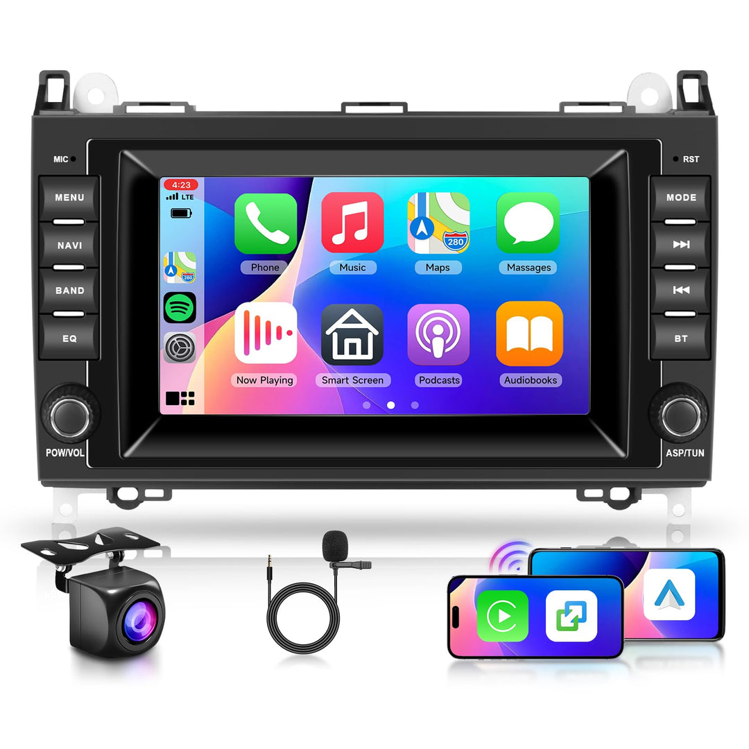 2+64G 7" Android Autoradio für Mercedes-Benz A-Klasse W169/B-Klasse W245/Viano/Vito W639/Sprinter W9
