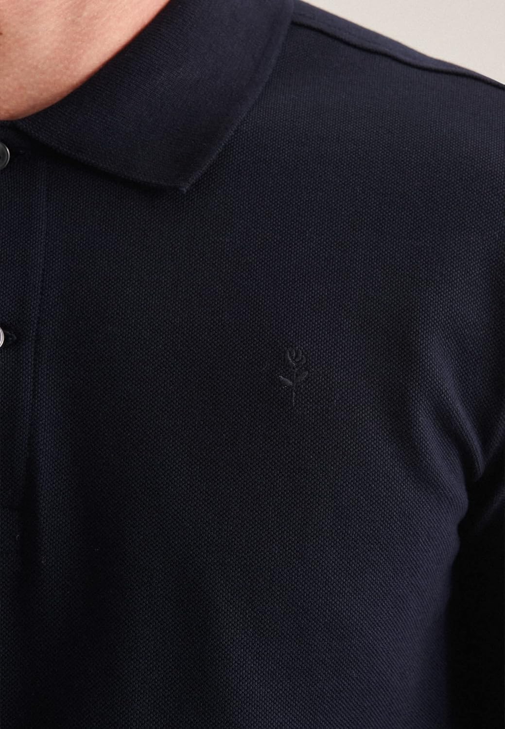 Seidensticker Herren Slim Fit Poloshirt Langarm Polo Shirt S Dunkelblau, S Dunkelblau