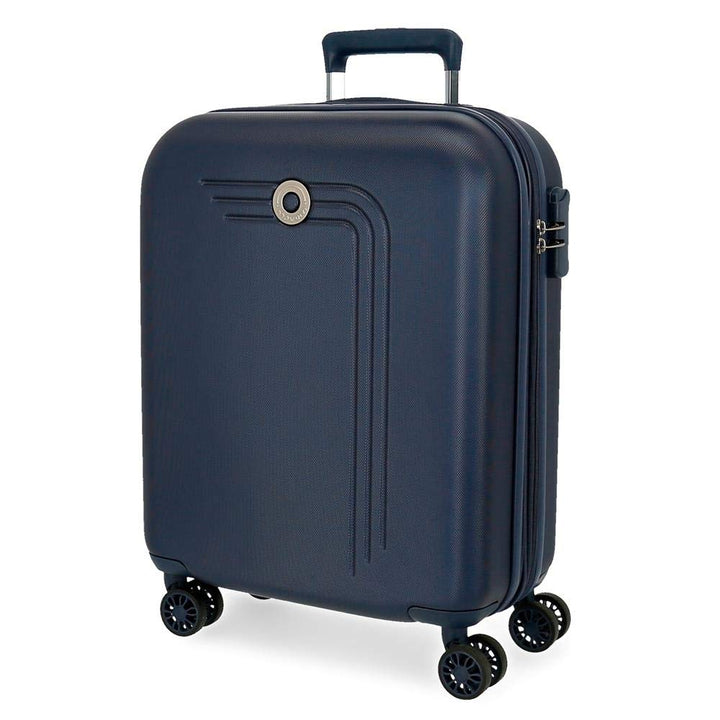 Movom Riga Kabinenkoffer Blau 40x55x20 cms Hartschalen ABS Kombinationsschloss 37L 3Kgs 4 Doppelräde