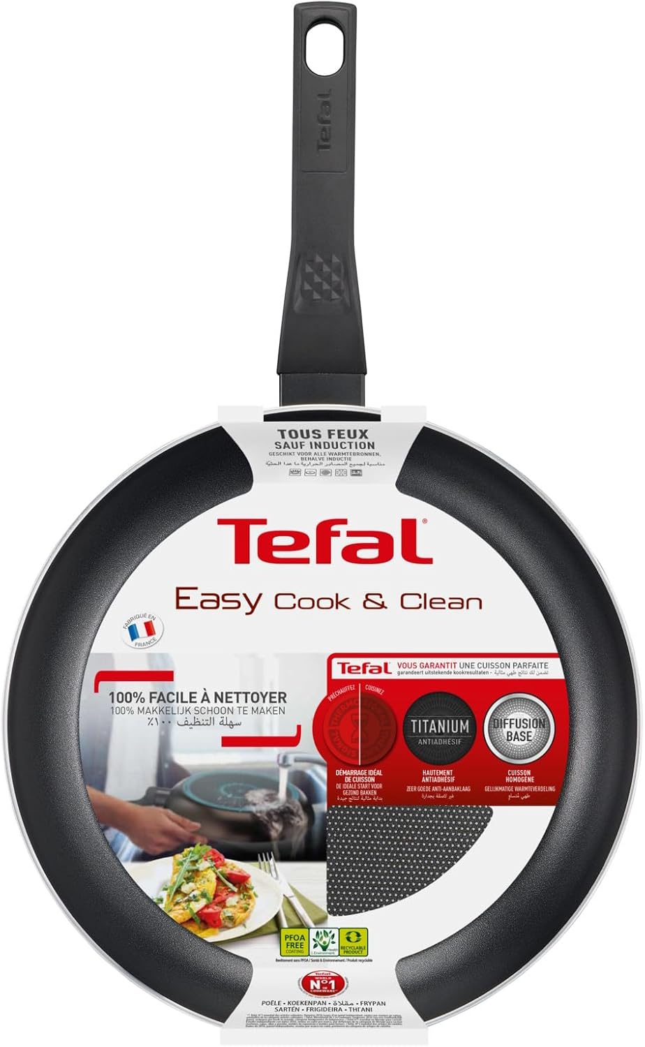 Tefal Easy Cook & Clean Pfannenset 24/28 cm, Antihaftbeschichtung, Bratpfannen, Thermo-Signal bei id