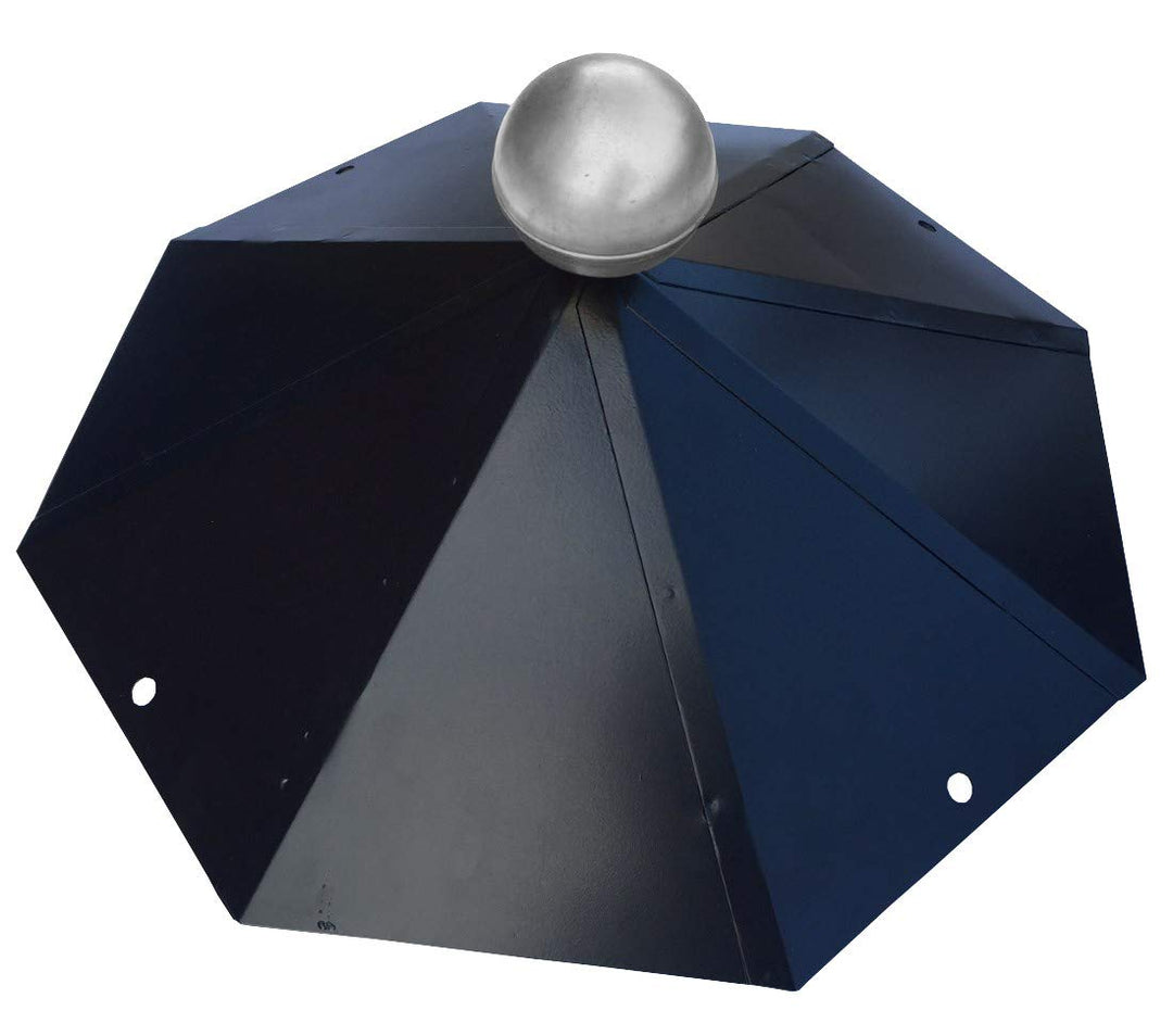 SunnyDeals Pavillon-Haube | Pavillondach 8-Eckig | Schwarz Glänzende Pulverbeschichtung | Edelstahlk