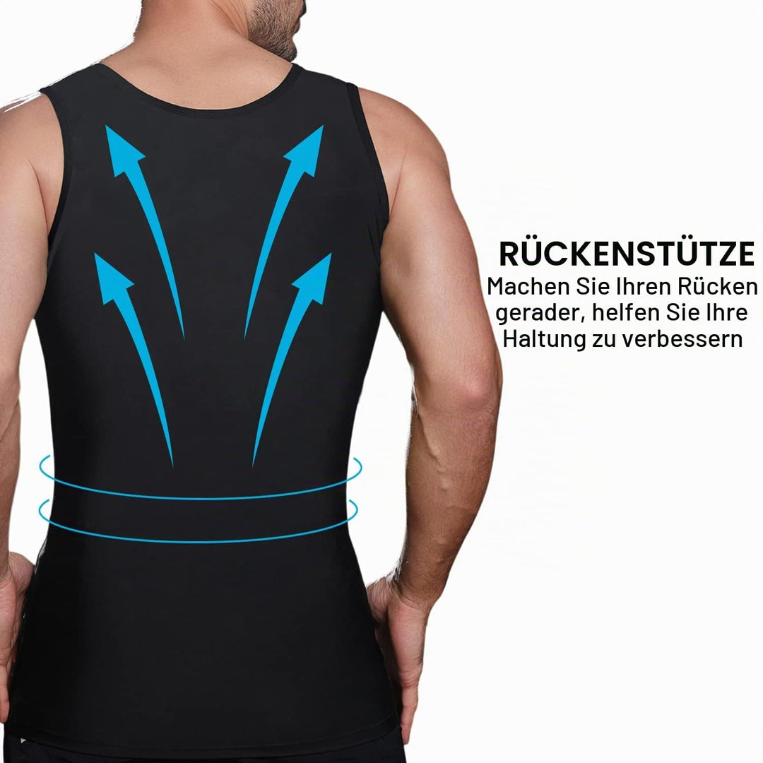 Lgtfy Herren Bauchweg Body Shaper Weste Brust Bauch Kompression Tank Top Bauch Verstecken Unterhemde