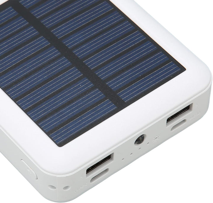 Solar Phone Power Bank, 20000 MAh Solar Power Bank mit 2 USB-Anschlüssen, USB-C-Anschlüssen, Micro-U