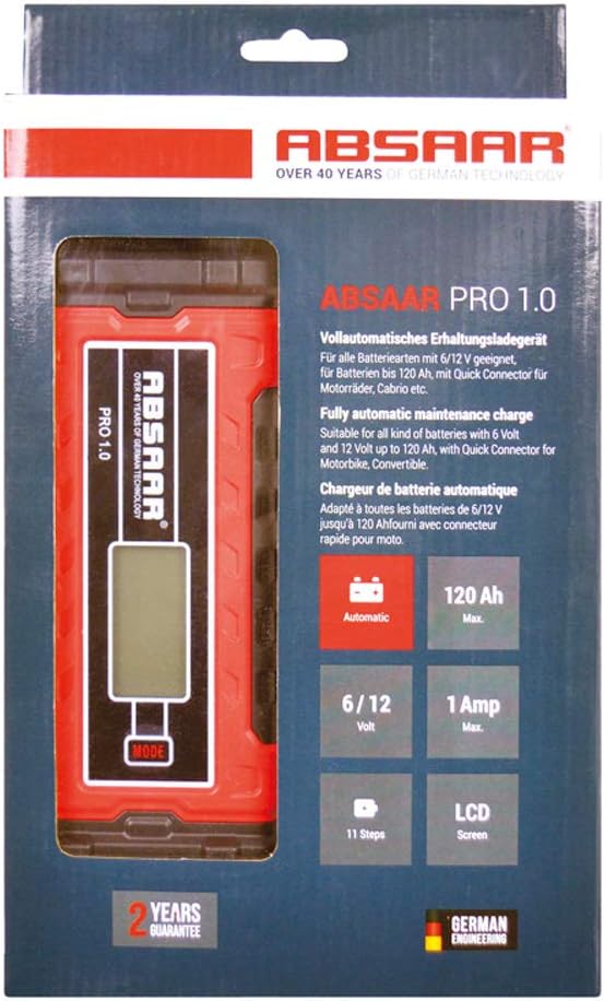 Absaar AB-PRO1 Batterieladegerät PRO1.0 1A 6/12V, 1A