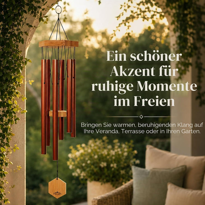 Windspiel für Menschen, die ihre Nachbarn mögen, beruhigende melodische Töne und solide konstruierte