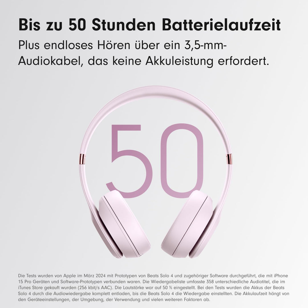 Beats Solo 4 - Kabelloser Bluetooth On-Ear Kopfhörer, Apple & Android kompatibel, Bis zu 50 Stunden