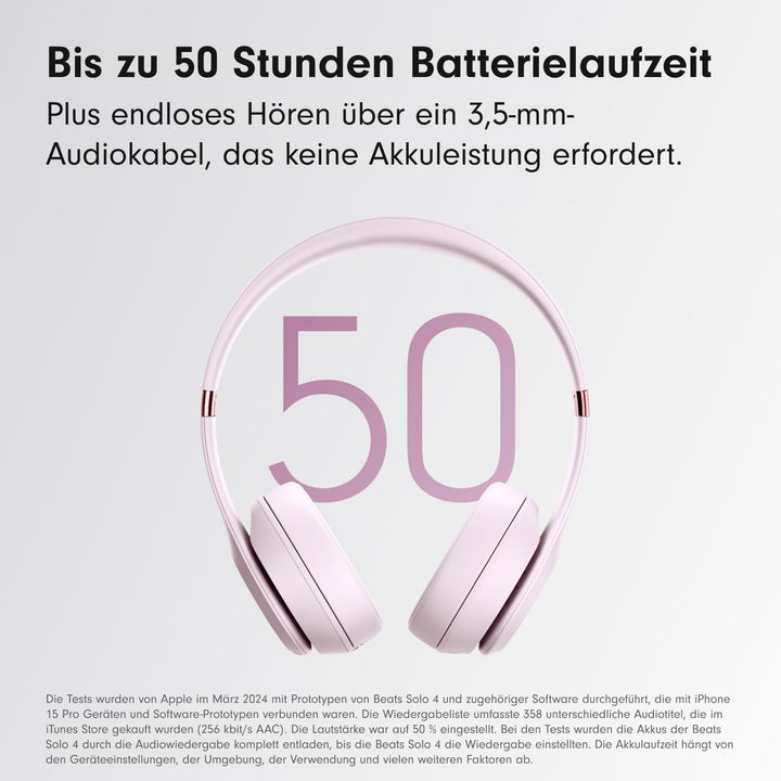 Beats Solo 4 - Kabelloser Bluetooth On-Ear Kopfhörer, Apple & Android kompatibel, Bis zu 50 Stunden