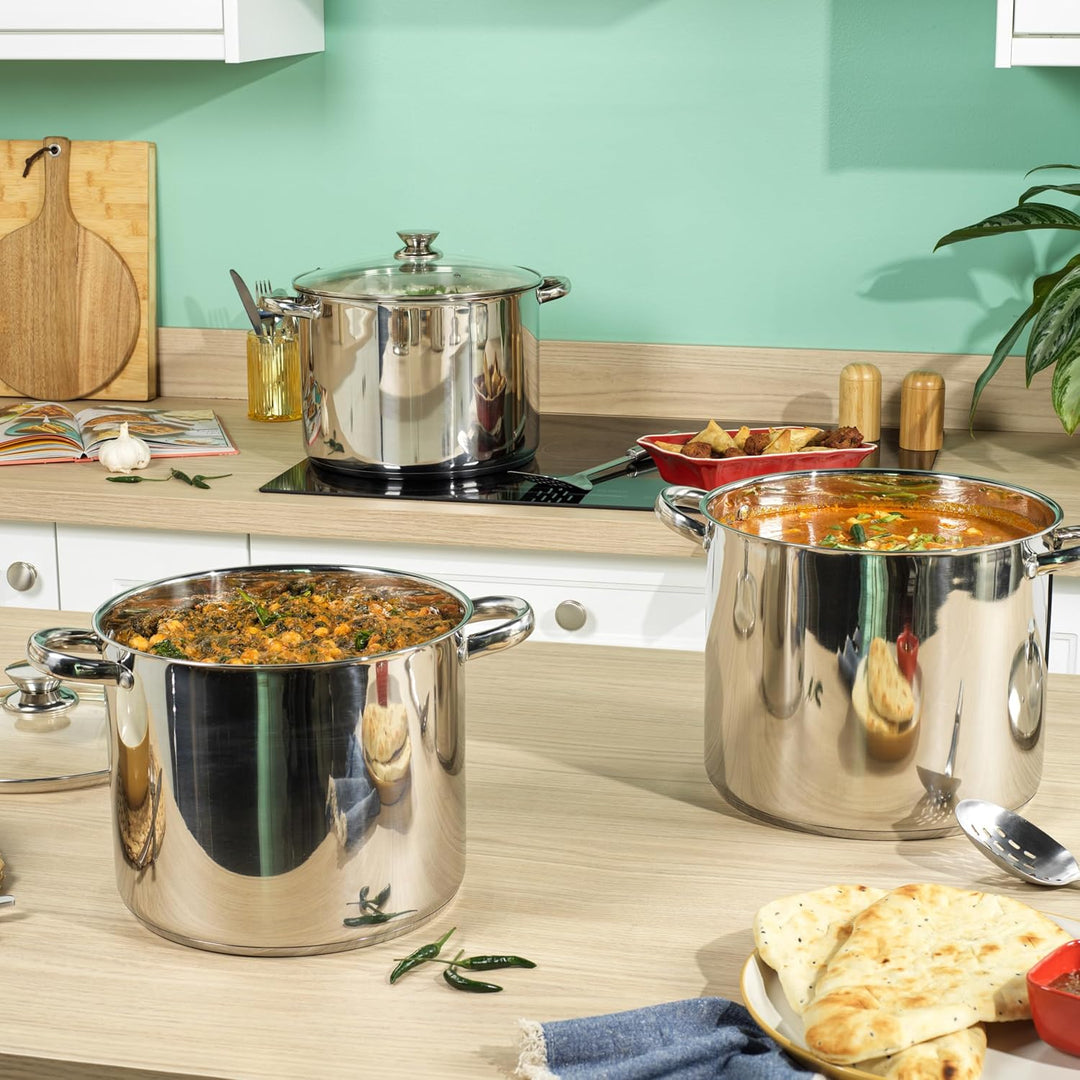 Russell Hobbs Classic Collection 30 cm Suppentopf – Kochtopf aus Edelstahl, Deckel aus gehärtetem Gl