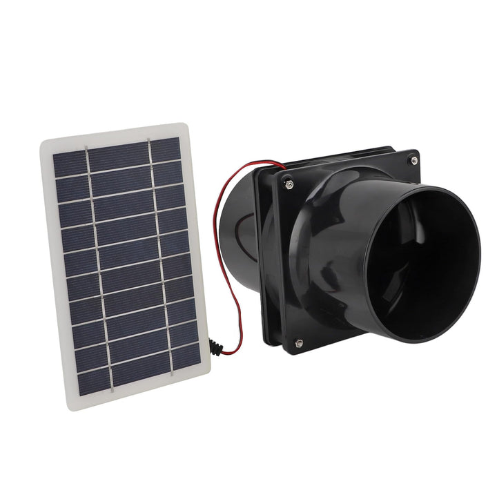 10 W 12 V Solarpanel-Lüfter-Set, Rundes Rohr, Solarbetriebener Abluftventilator, ABS-Solar-Ventilato
