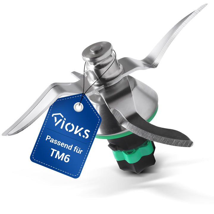 VIOKS Messer Ersatz für Vоrwerk Thermоmix Messer TM6 - Ersatzmesser aus Edelstahl SUS420 Zubehör für