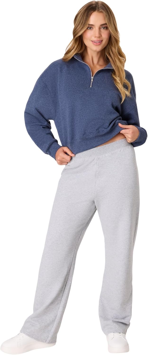 Hanes Damen EcoSmart Sweatpants mit offenem Bein, Fleece, Normale und zierliche Grössen erhältlich O