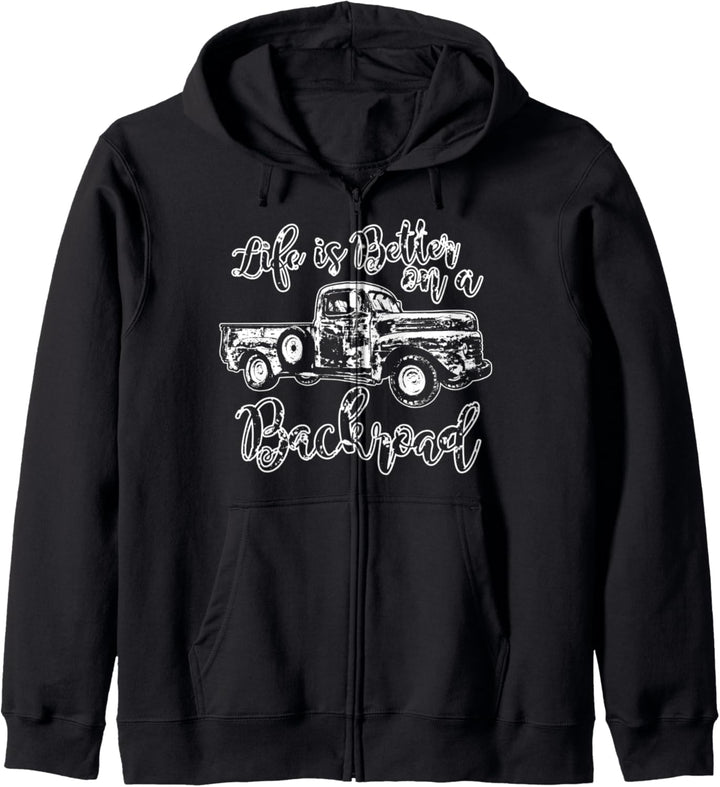 Life is better on a backroad country southern woman Vintage Kapuzenjacke