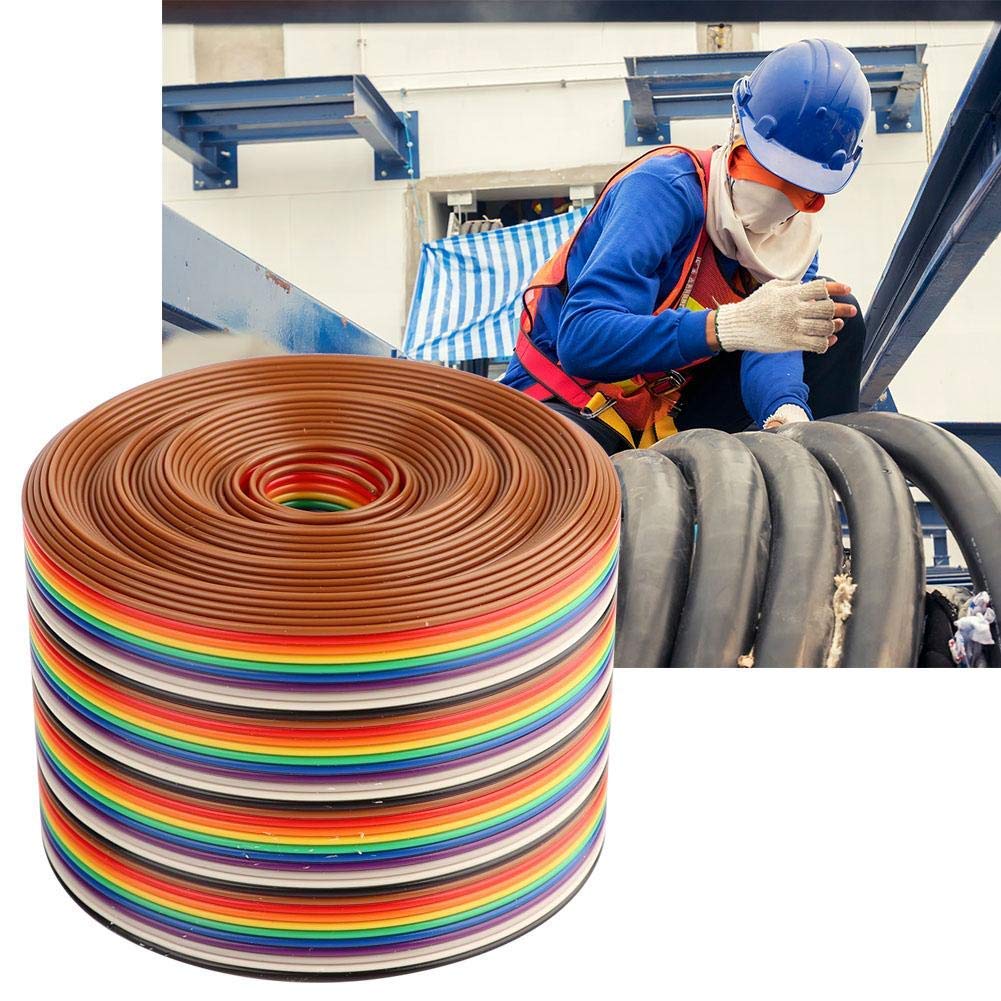 Flachbandkabel, bunt 1,27 mm Abstand Kabel 40P flach Rainbow Flachbandkabel Drahtbreite 5,08 cm (5 m