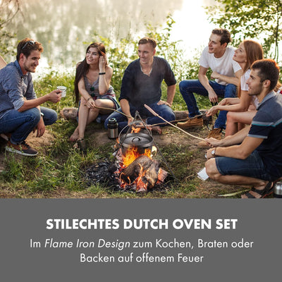 Klarstein Hotrod 145 - Dutch Oven , Gusstopf , BBQ-Topf , Volumen: 12 qt / 11,4 Liter , Kochen, Brat