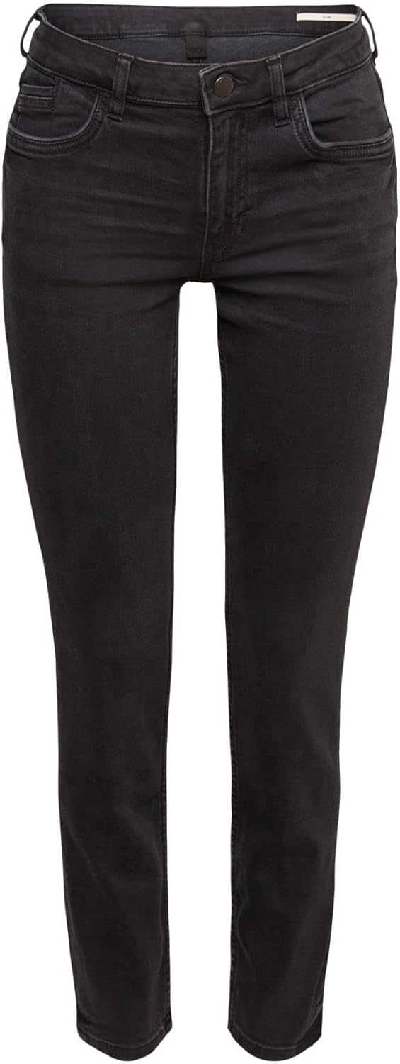 ESPRIT Damen Jeans 27W / 32L 911/Black Dark Wash, 27W / 32L 911/Black Dark Wash