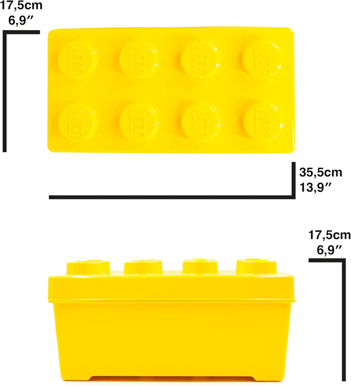 gelbe Aufbewahrungsbox mit Deckel, LEGO
