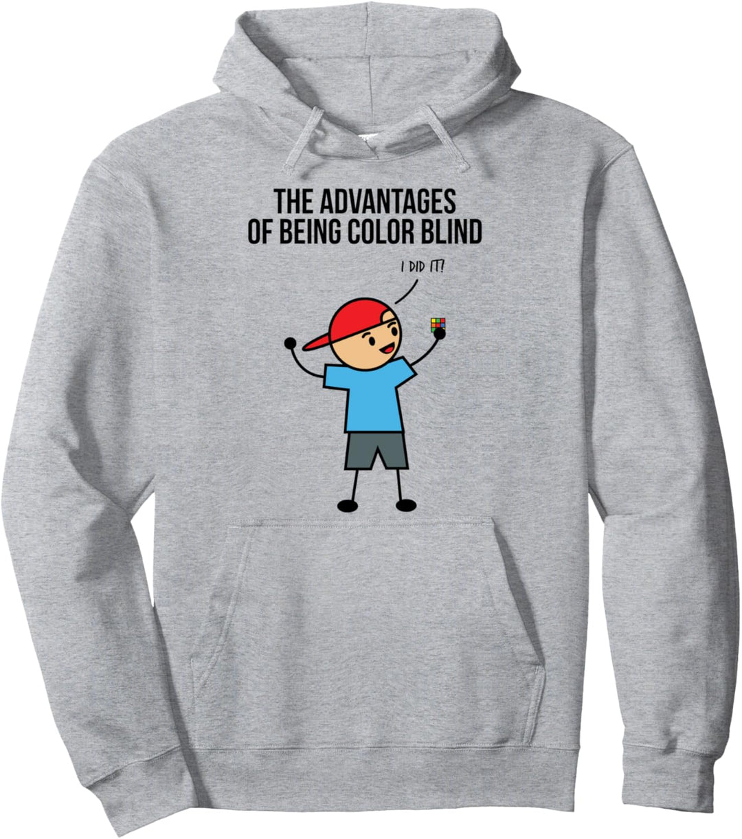 Farbenblind Rot Grün Blau Gelb Schwäche Würfel Pullover Hoodie