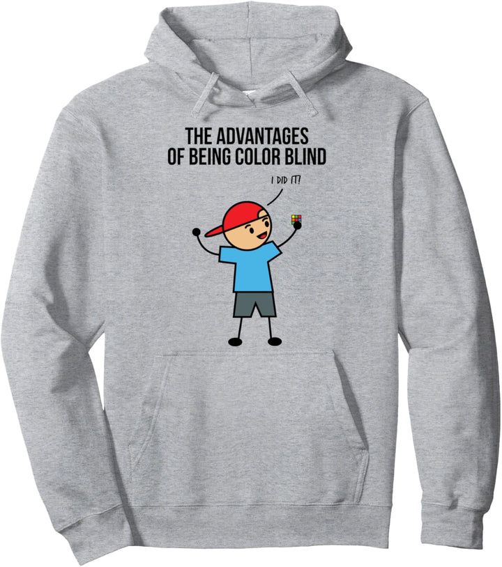 Farbenblind Rot Grün Blau Gelb Schwäche Würfel Pullover Hoodie