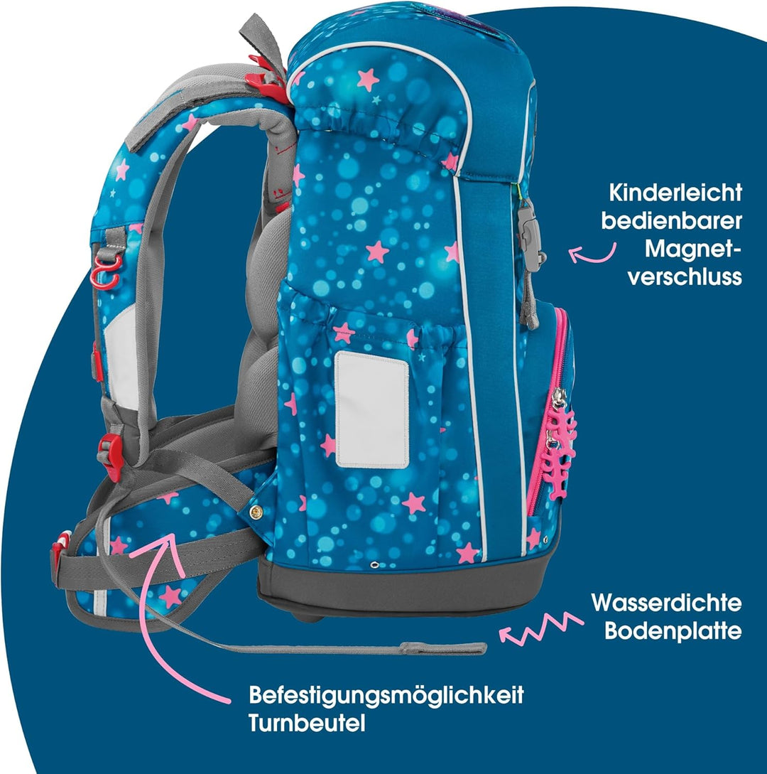 Step by Step Giant Schulranzen-Set, 5-teilig, ergonomischer Tornister mit Reflektoren, höhenverstell