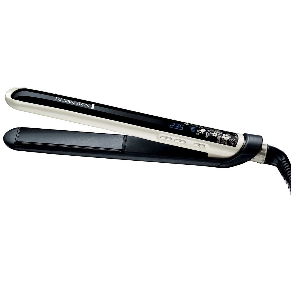 Remington Glätteisen Pearl (hochwertige Keramikbeschichtung mit echten Perlen) LCD-Display, Haarglät