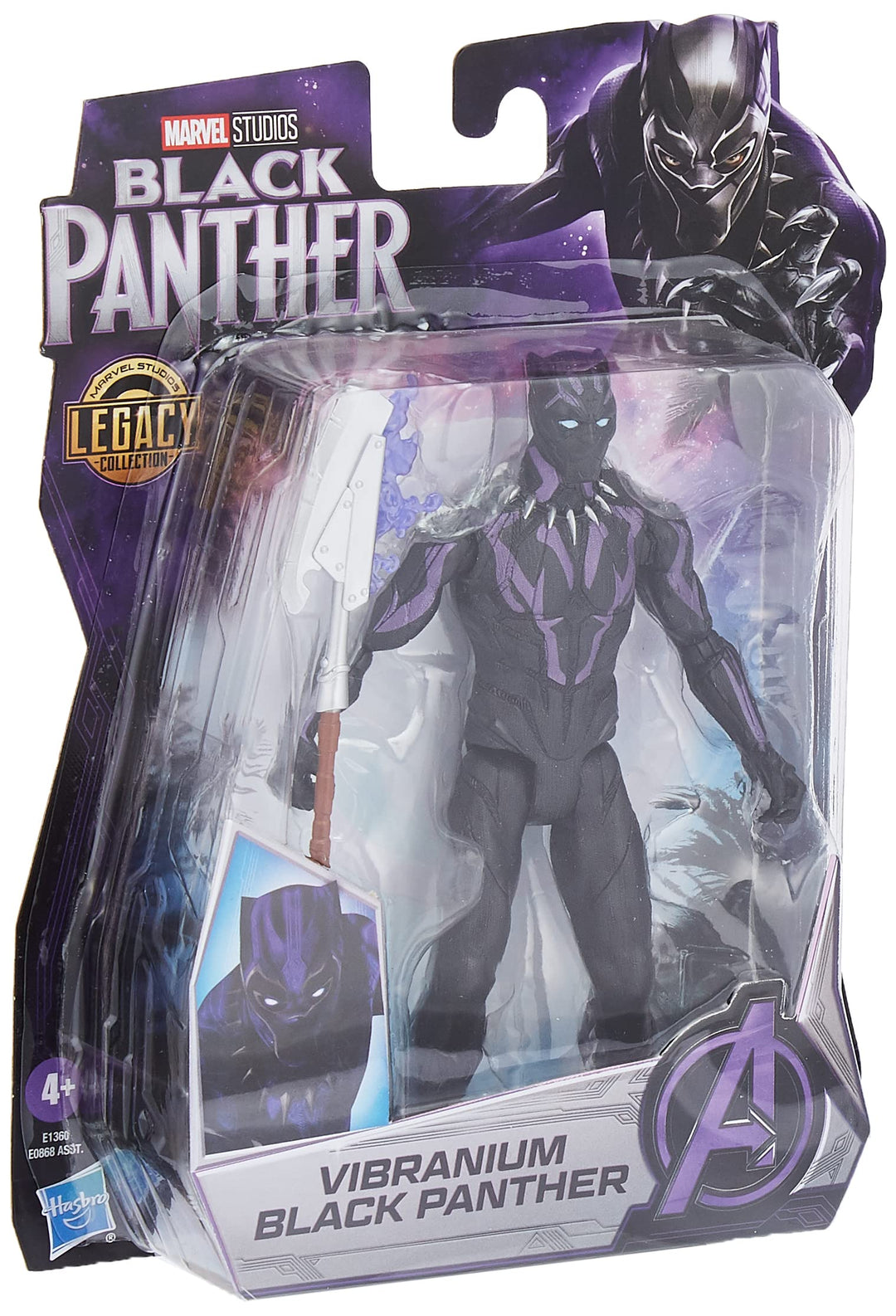 Marvel Hasbro Black Panther, Studios Legacy Collection Black Panther Vibranium Actionfigur im Massst