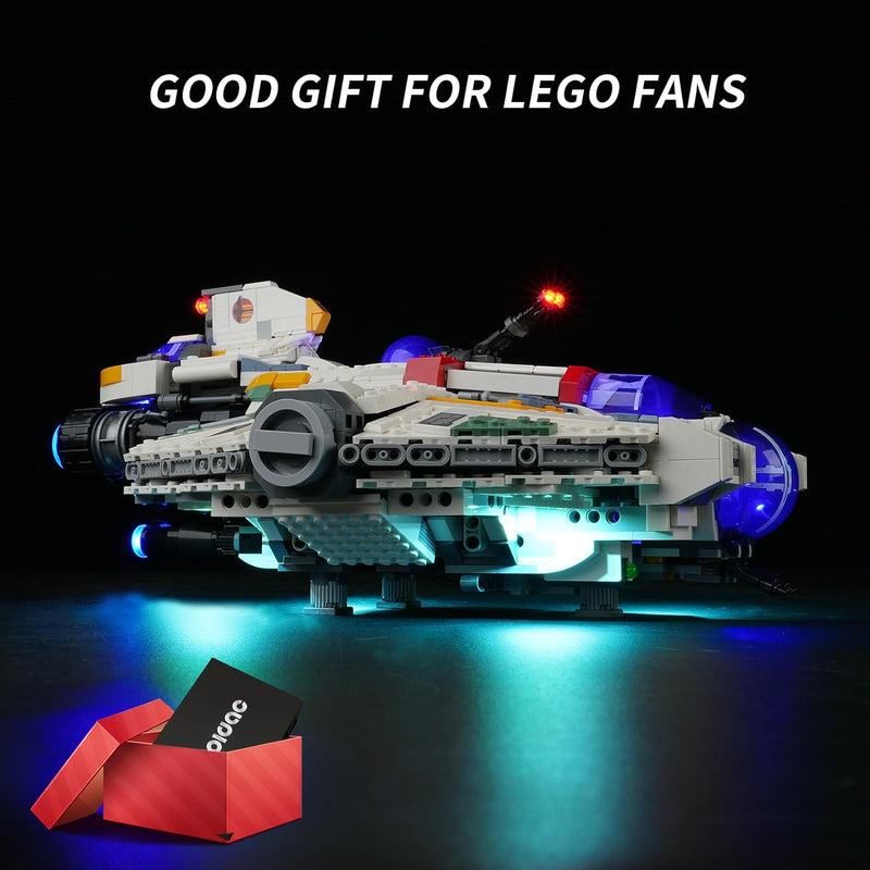 cooldac Led Licht Kit für Lego 75357 Star Wars Ghost & Phantom II Set(Nur Beleuchtung, Kein Lego), K