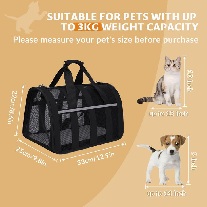 Kransportbox Katze, PC Gitternetz Katzentransportbox, Atmungsaktive Faltbar Katzentransporttasche, L