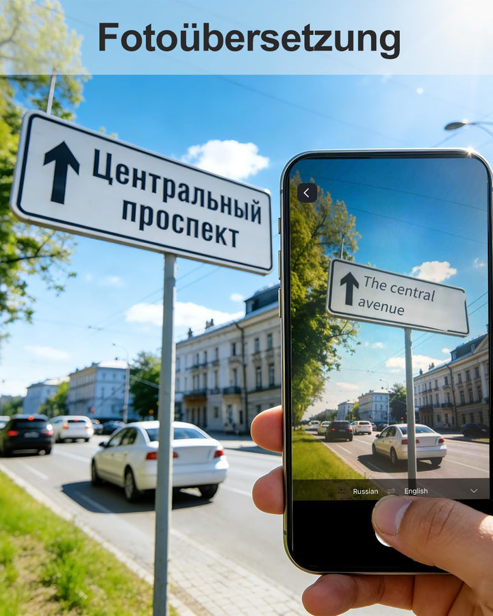 KI Übersetzer Kopfhörer, Echtzeit Sprachübersetzer Kopfhörer, Translator Earbuds mit Touchscreen 158