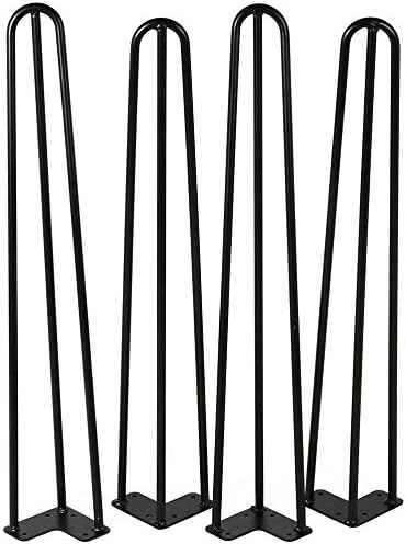 4er Set Tischbeine in 72cm Catalpa Blume 3 Stangen Hairpin Tischbeine Möbelfüsse Tischkufen Haarnade